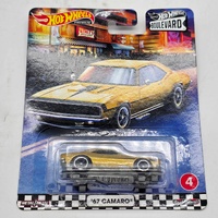 Hot Wheels Premium Boulevard 67 Camaro Gold Real Riders Diecast Car #4