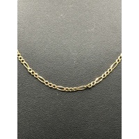 Unisex 9ct Yellow Gold Figaro Link Necklace