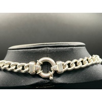 Unisex 925 Sterling Silver Curb Link Necklace