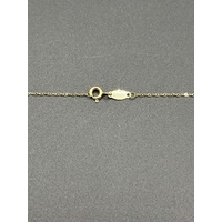 Unisex 10ct Yellow Gold Curb Link Chain & St Christopher Pendant 