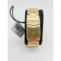 Nixon Sentry Solar Stainless Steel All Gold Black A1346-510-00 Mens Watch