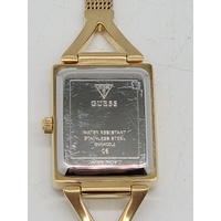 GUESS Ladies Watch Gold Tone Stainless Steel Mesh Band Champagne GW0400L2