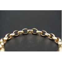 Ladies 9ct Yellow Gold Oval Belcher Link Bracelet