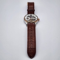 Thomas Earnshaw Longitude Automatic Skeleton Watch Brown Leather Band