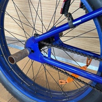 Mammoth Hyper Fat Bike 26in Blue BMX Style Single Speed Disc Brake Pegs