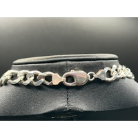 Mens Solid 925 Sterling Silver Figaro Link Necklace