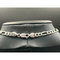 Mens 925 Sterling Silver Figaro Link Necklace