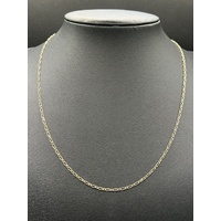Unisex 9ct Yellow Gold Figaro Link Necklace