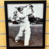 Sir Donald Bradman Framed Cricket Photograph Sports Memorabilia