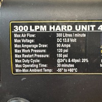 Hard Unit HUAC300 12V 300LPM 4x4 Air Compressor Tyre Inflator Heavy Duty