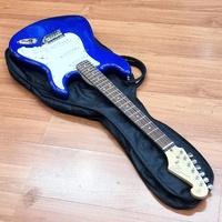 SX Standard Series Custom Handmade Electric Guitar Blue and White with Soft Case