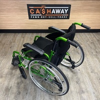CareQuip Concorde Deluxe Wheelchair Lightweight Foldable Manual Green
