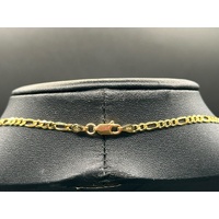 Unisex 9ct Yellow Gold Figaro Link Necklace