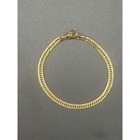 Unisex 18ct Yellow Gold Tight Curb Link Bracelet