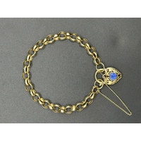 Ladies 9ct Yellow Gold Round Belcher Link Bracelet