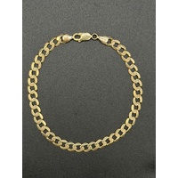 Unisex 9ct Yellow Gold Curb Link Bracelet