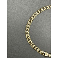 Unisex 10ct Yellow Gold Curb Link Bracelet