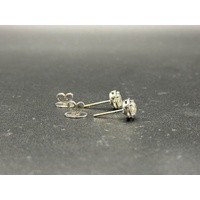 Ladies 18ct White Gold Diamond Stud Earrings