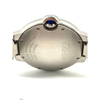 Cartier Ballon Bleu 36mm 3005 Stainless Steel Silver Watch with Links and Box