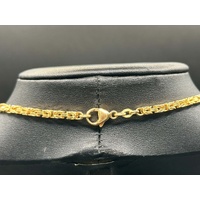 Unisex 18ct Yellow Gold Wheat Link Necklace