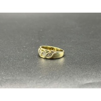 Ladies 9ct Yellow Gold Diamond Cluster Ring