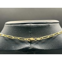 Ladies 18ct Yellow Gold Paperclip Link Necklace