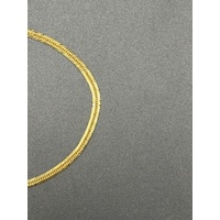 Unisex 18ct Yellow Gold Tight Curb Link Bracelet