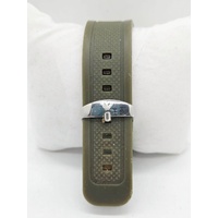 Emporio Armani AR-3332 Unisex Gold Toned Muted Green Strap Analogue Watch