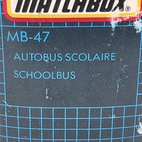 Vintage Matchbox MB-47 School Bus Yellow Autobus Scolaire Diecast Toy Boxed