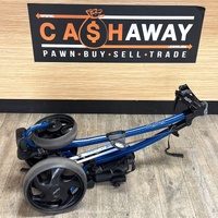 BagBoy Sidekick 3 Wheel Golf Push Cart Blue Black Foldable Caddy