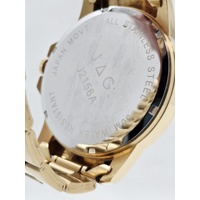 JAG J2156A Mens Analogue Quartz Watch Gold Tone Black Dial WR 50M
