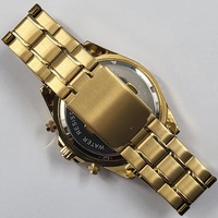Chisel Men's Gold Tone Chronograph Watch 100M Black Dial Stainless Steel 