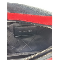 Michael Kors Pebbled Leather Sling Belt Bag Red Navy Blue Bum Bag