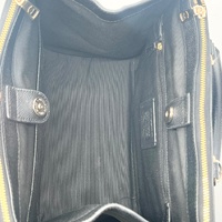 Coach Mini Surrey Carryall Black Leather Satchel Crossbody Bag with COA