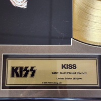 KISS Framed 24K Gold Plated Album Depiction Limited Edition 287/2500 + COA