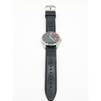 GUESS Perry W0991G1 Mens Watch Black Dial Rubber Strap Quartz 42mm
