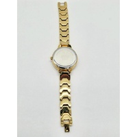 Elite Ladies Quartz Watch Gold Tone Bracelet Stainless Steel Back 5080379
