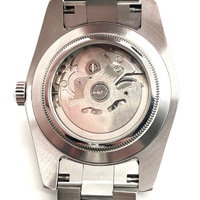 Seiko NH35A Mod Automatic Watch Datejust Style Grey Roman Dial Custom