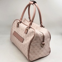 Guess Pink Monogram Duffle Bag Travel Weekender Luggage Carry Strap