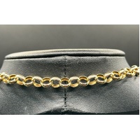 Ladies 9ct Yellow Gold Diamond Heart Locket Round Belcher Link Necklace