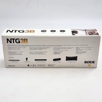 NEW RODE NTG3B Precision Broadcast-Grade RF-Bias Shotgun Microphone Black
