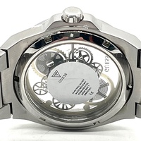 Guess Big Reveal GW0323G1 Mens Silver Stainless Steel Skeleton Watch
