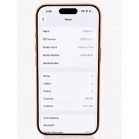 Apple iPhone 17 Pro 256GB Cosmic Orange MG8H4X/A Unlocked with Apple Warranty