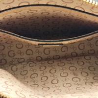 Guess Noelle Double Zip Camera Crossbody Bag Black Gold Hardware