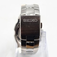 Seiko Chronograph 100M 7T62-0GM0 Mens Watch Black Dial Alarm Tachymeter