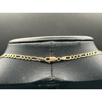  Unisex 9ct Yellow Gold Figaro Link Necklace
