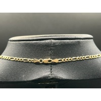 Unisex 9ct Yellow Gold Figaro Link Necklace
