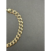 Unisex 9ct Yellow Gold Curb Link Bracelet