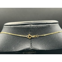 Unisex 9ct Yellow Gold Curb Link Chain with Cross Pendant