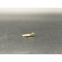Ladies 9ct Yellow Gold White CZ Heart Keyhole Pendant